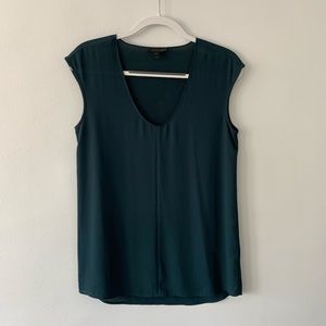 J.Crew Drapey Scoop Neck Top, Deep Green, 2 Tall